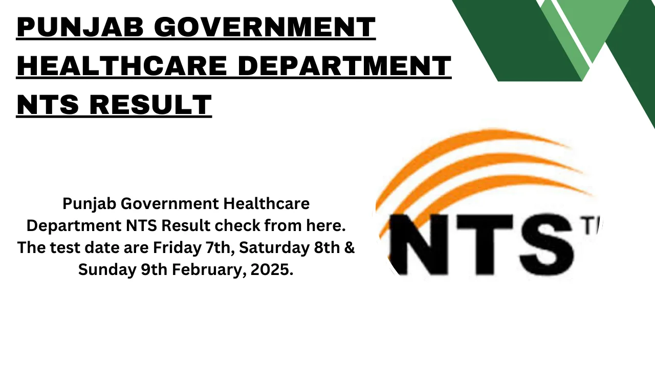 Punjab Government Healthcare Department NTS Result