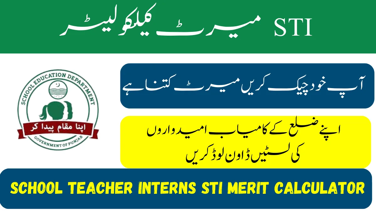 School Teacher Interns STI Merit Calculator