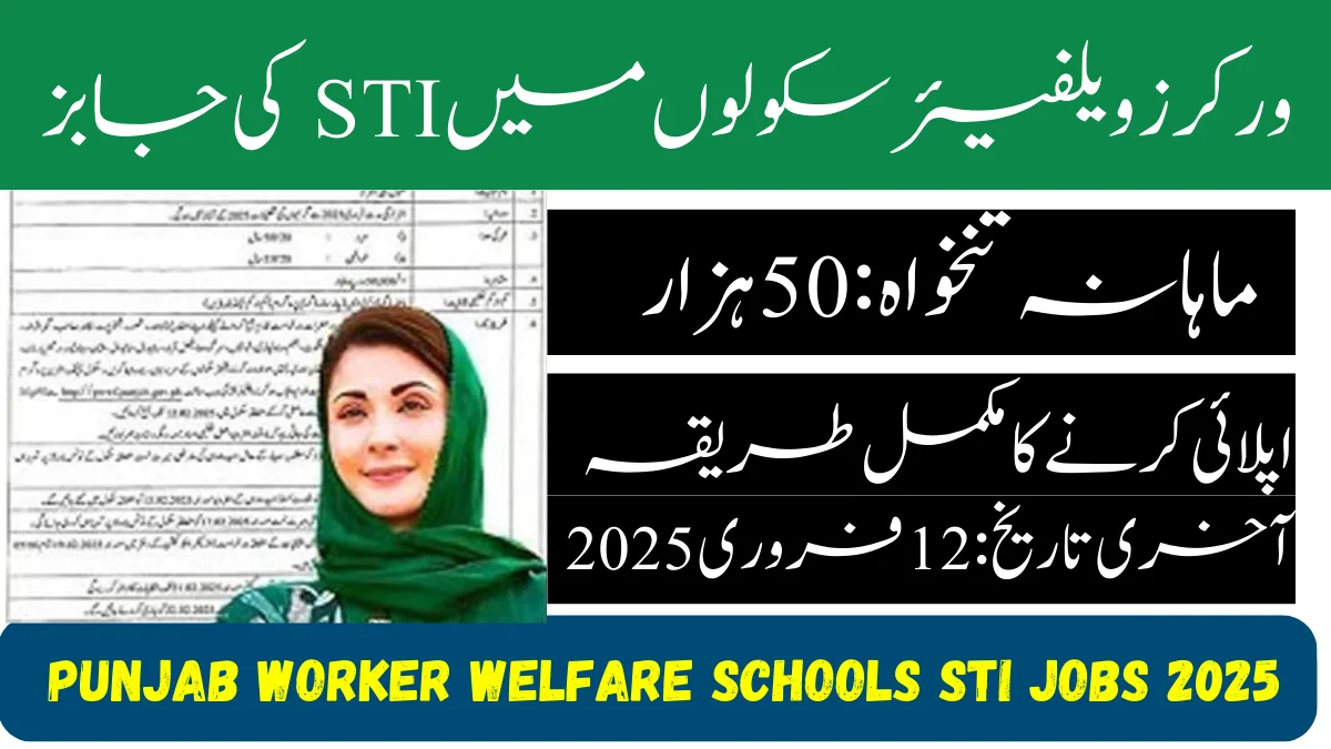 Punjab Worker Welfare Schools STI Jobs 2025 – Apply Online at pwwf.punjab.gov.pk